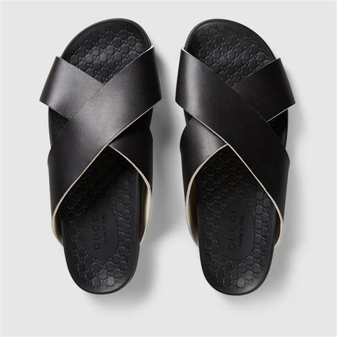 gucci crossover sandals|Gucci shoes sandals men.